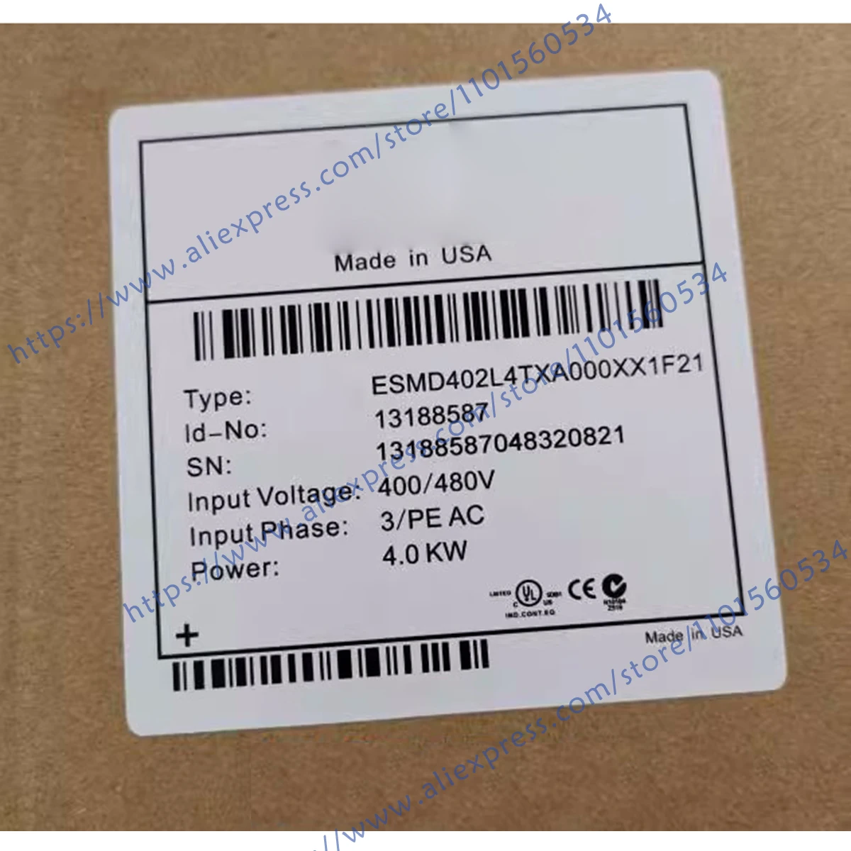 

Новый и оригинальный инвертор 4 кВт 380 В ESMD402L4TXA Spot Photo, гарантия 1 год