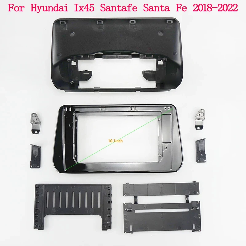 

9-дюймовая Автомобильная Аудиомагнитола 2Din, рамка-адаптер для Hyundai Ix45 Santafe Santa Fe 2018 2019 2020 2021, комплект фитингов для панели
