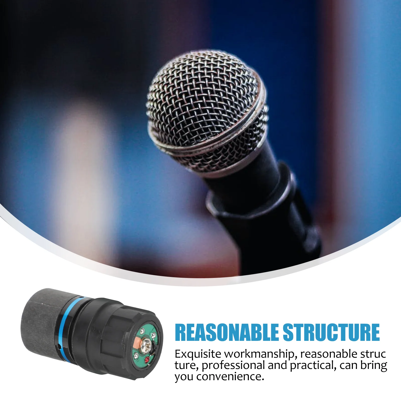 

Microphone Core Wireless Microphones Condenser Capsule Plastic Durable