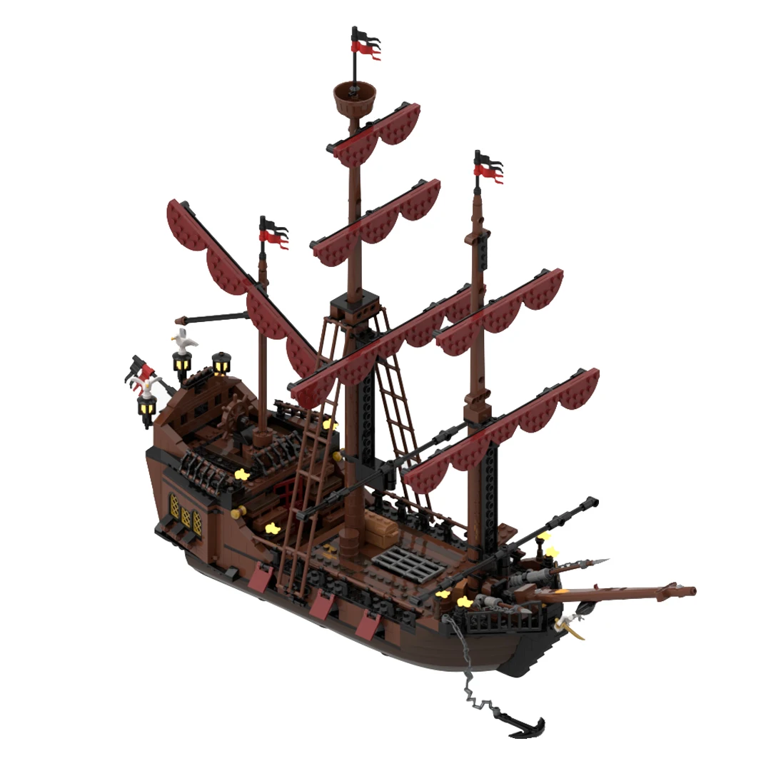 أذن MOC-116561 لوب دي مير القراصنة سفينة القراصنة خليج سلسلة اللبنات MOC مجموعة (1089 قطعة)