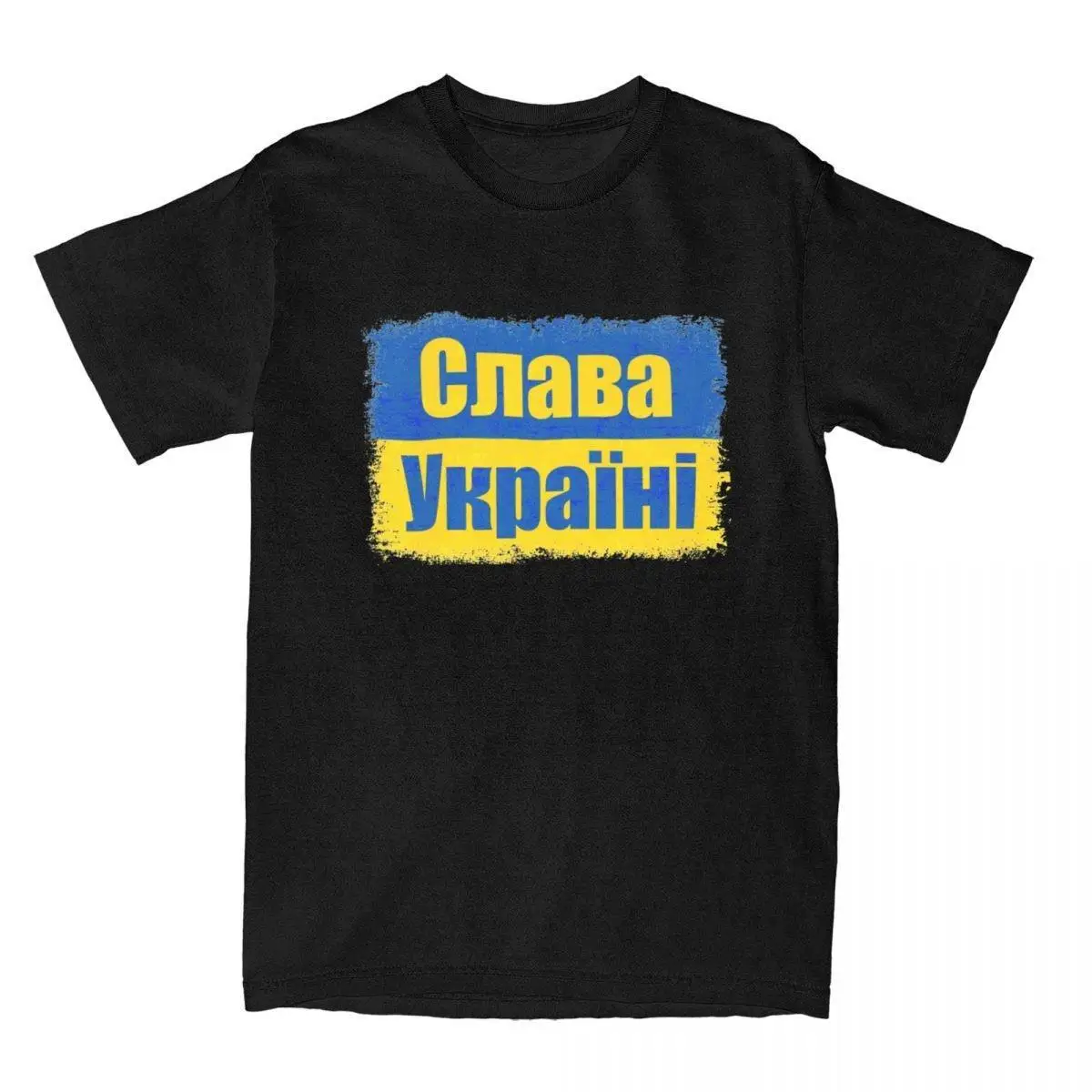 

Men's T-Shirt Flag Of Ukraine Casual Cotton Tees Short Sleeve T Shirts Round Collar Tops Plus Size