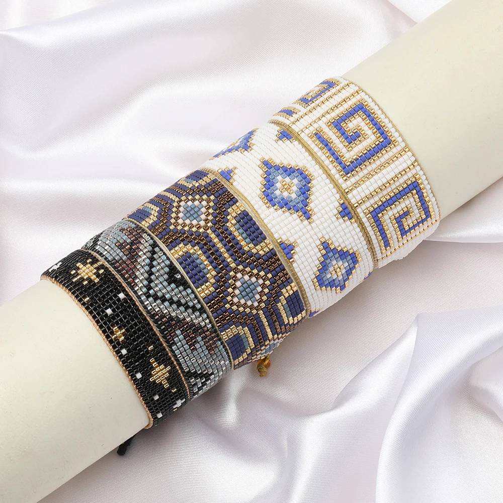 

YUOKIAA Luxury Mostacilla Miyuki Bead Bracelets for Women Geometric Boho Friendship Pulsera Braided Rope Bracelet Trendy Jewelry