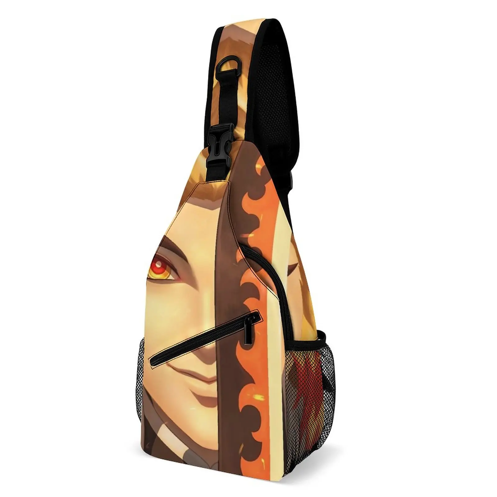 

Anime Demon Slayer Chest Bags Men Rengoku Kyojuro Trip Shoulder Bag Streetwear Custom Crossbody Bag Phone Workout Sling Bags