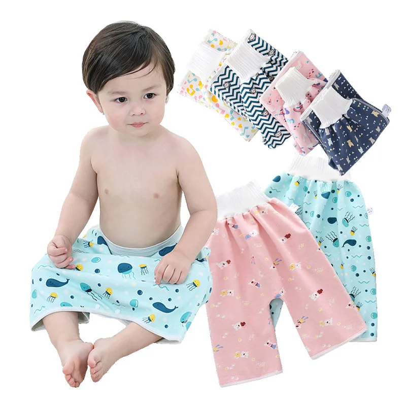 

Baby Diaper Waterproof Skirt Infant Leak-proof Urine Training Pants Cloth Diapers Kids Nappy Sleeping Bed Potty Trainining 0-4Y