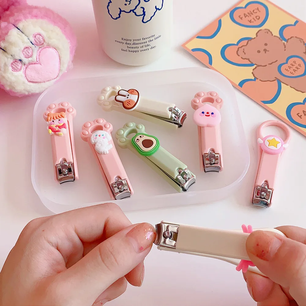 

Anime Cartoon Kawaii Cinnamoroll Nail Clippers Mini Cute Adult Household Avocado Creative Folding Nail Clippers Christmas Gift