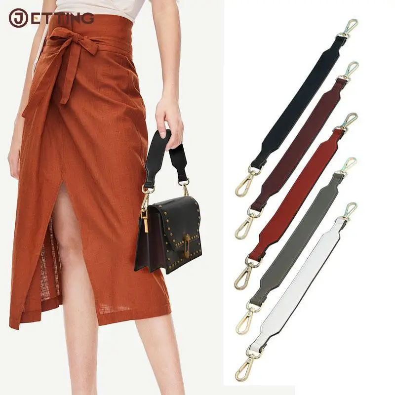 

Короткий Ремешок на плечо из искусственной кожи 41 см, ручка для сумки, широкая ручка для сумки, сменная однотонная женская модель «сделай сам»