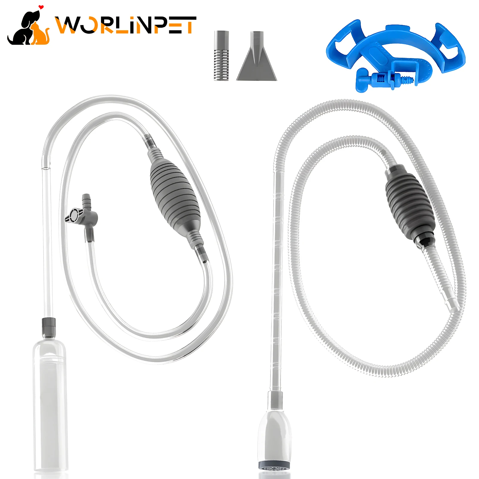 Wolinpet аквариумный Сифон Пылесос для очистки аквариума гравия и песка