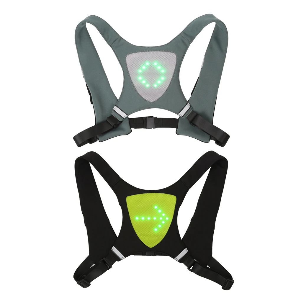 

Женский жилет для езды на велосипеде на открытом воздухе, светящийся фотожилет с дистанционным управлением, велосипедный аксессуар, серый