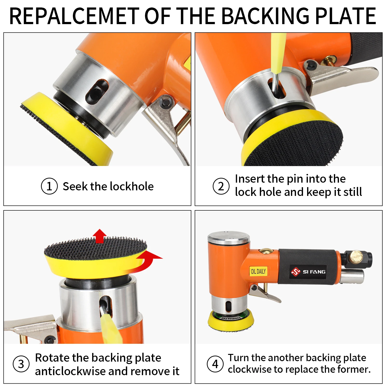 NuoDunco орбитальный пневматический мини-шлифовальный инструмент 36 шт. для
