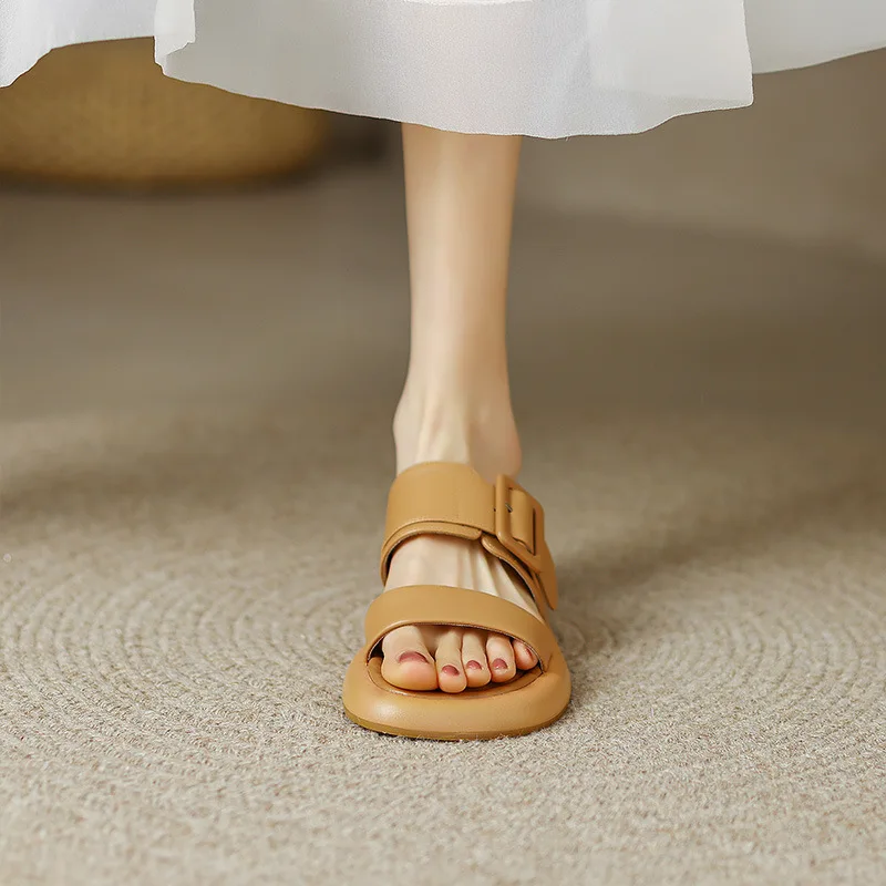 

Сандалии Женские Простые и удобные, мягкая подошва в сказочном стиле, дизайнерская нишевая обувь в римском стиле на плоской подошве, лето 2022