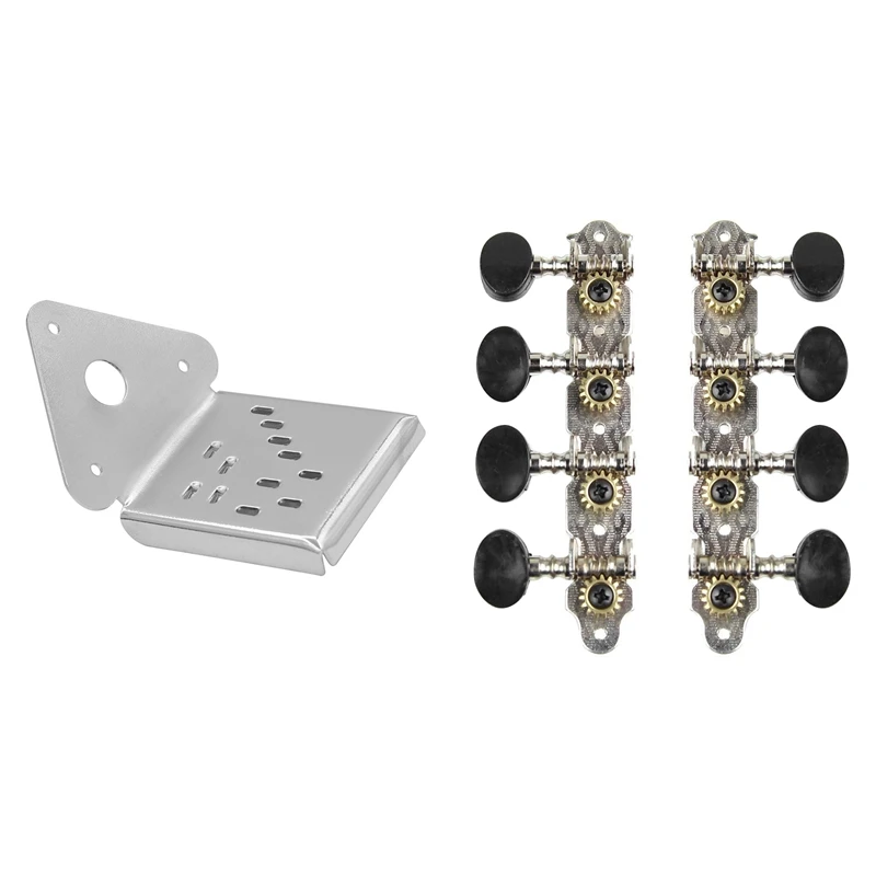 

Flower Pattern Design Tailpiece For Mandolin With 4L4R Machine Heads String Tuning Pegs For 8 Strings Mandolin