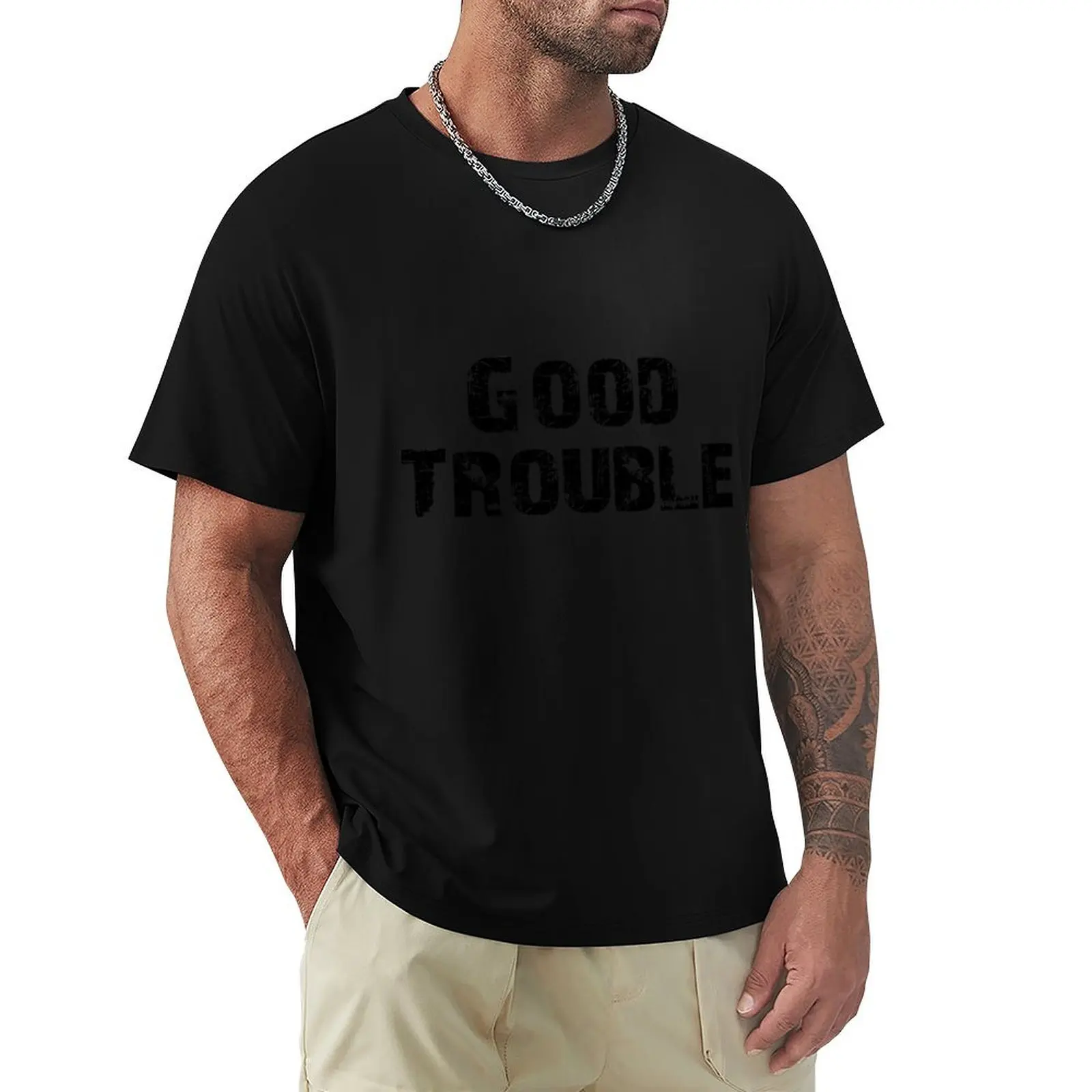 Фото Футболка Trouble Good Trouble Necessary Trouble John Lewis, спортивная футболка с короткими рукавами, быстросохнущая, для занятий спортом №1