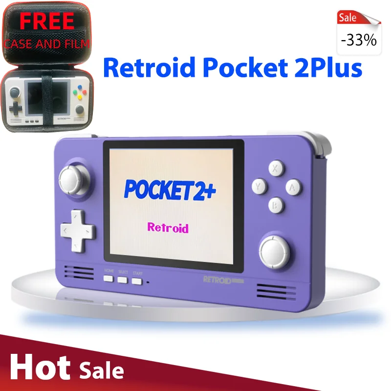 Retroid Pocket 2 Plus 3.5 pollici Touch Screen console per videogiochi retrò Android 9.0 Dual System uscita HD 5G WiFi Gaming portatile