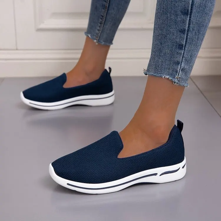 

Women's Shoes New Light Breathable Sneakers Women Plus Size Mesh Wedge Vulcanized Shoes Non Slip Women Loafers
