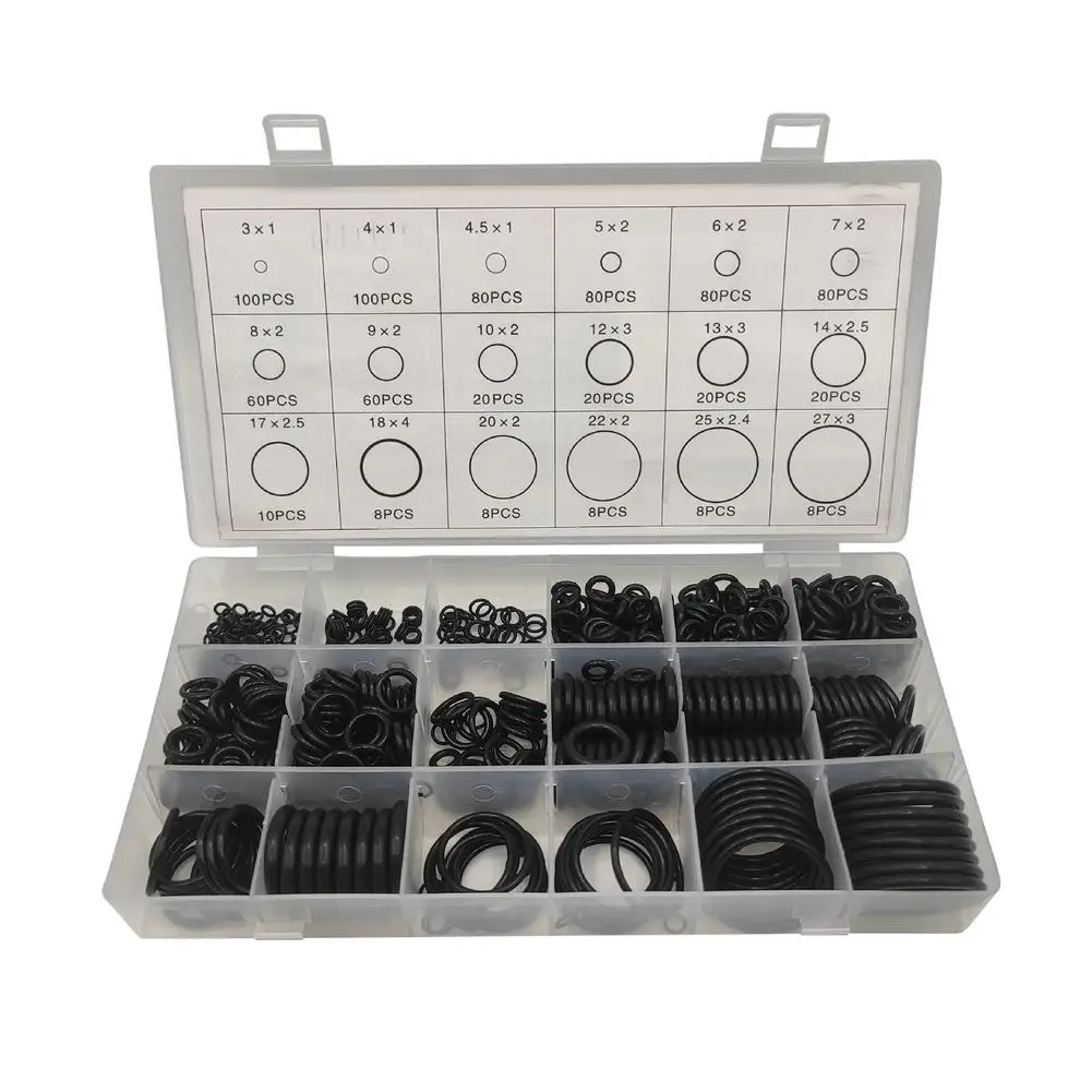 

Professional 770pcs 18 Sizes Rubber O-ring Sealing Ring High Temperature Resistant Seals Assortment Kit For Vehicle Repair