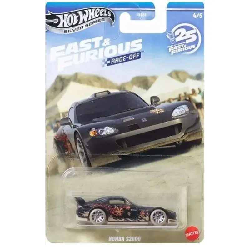 Фото Оригинальная модель автомобиля Hot Wheels Fast & Furious Honda S2000 1/64, литая под давлением, с графикой Race Off Graphic Remix, подарок на день рождения №2