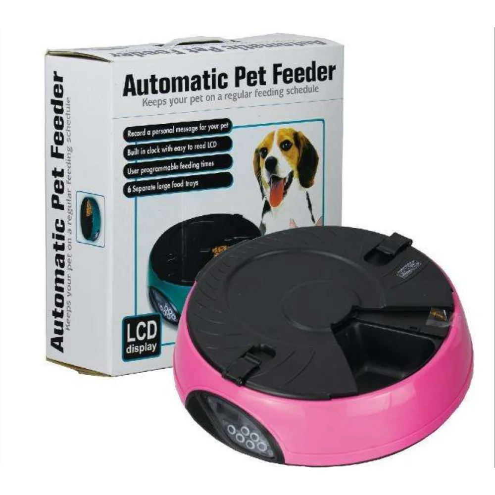 Enlarge Smart Automatic Pet Feeder Feeding Dog Bowls Pet Bowls Feeders 6-meal Automatic Timed Quantitative Intelligent Feeding Machine