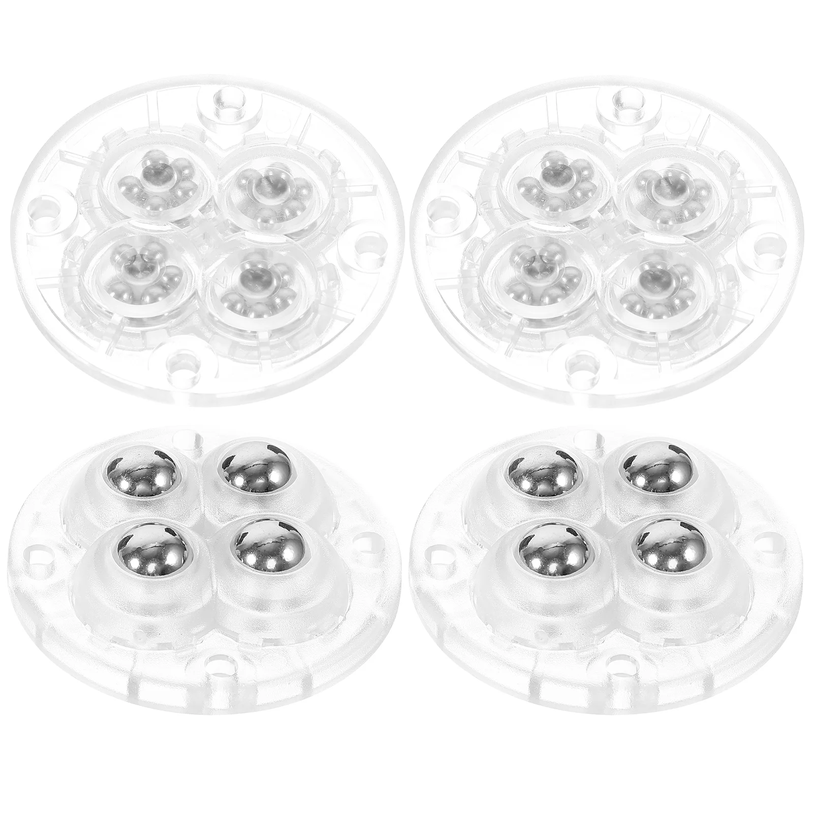 

4pcs Adhesive Caster Wheels Small Swivel Casters Stick On Wheels for Trash Can Storage Box