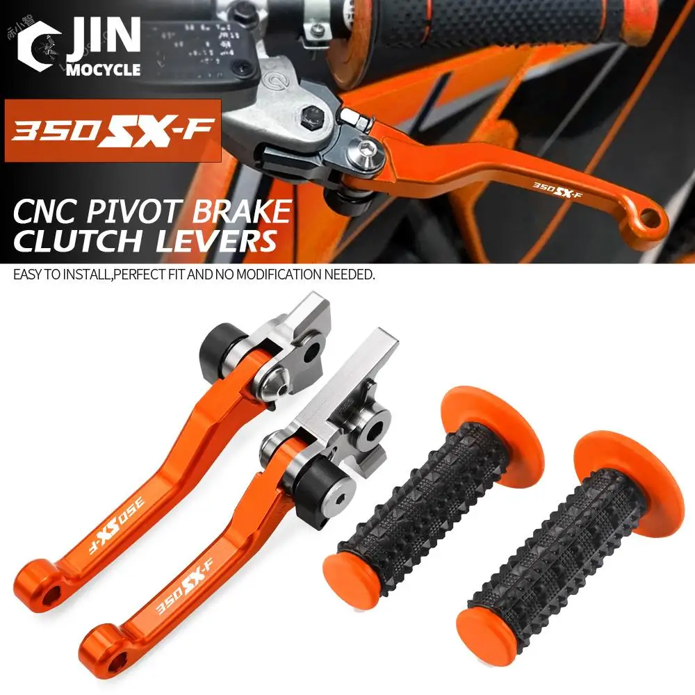 New Motocross Hand Grips Handlebar CNC Dirt Bike Brake Clutch Levers For 350SXF 350 SX-F 2014 2015 2016 2017 2018 2019 2020 2021