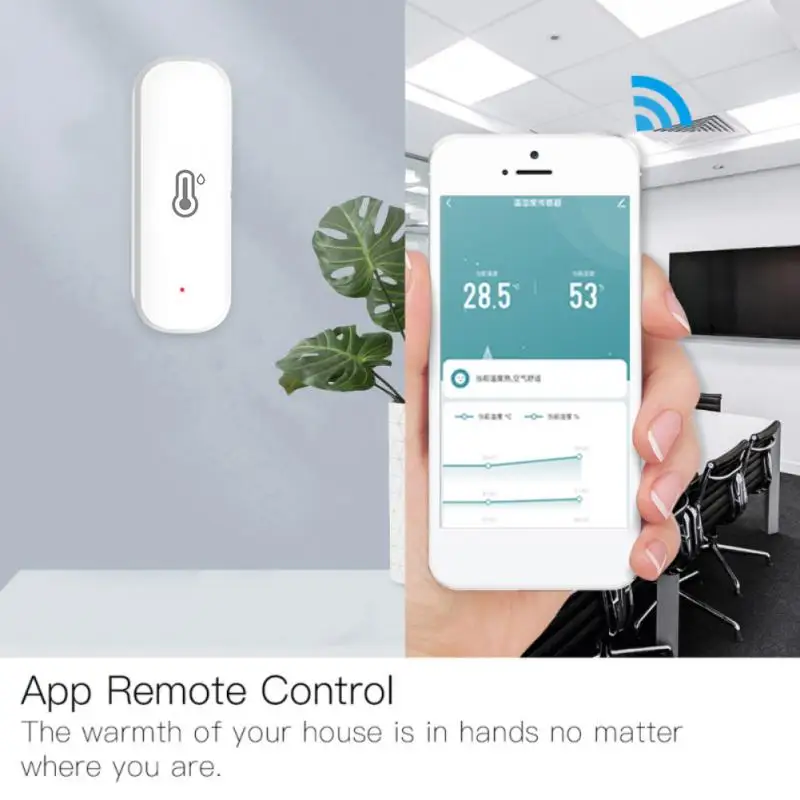 

Умный датчик температуры и влажности, Wi-Fi термометр с дистанционным управлением через приложение Tuya Smart Life, работает с Alexa Google Home