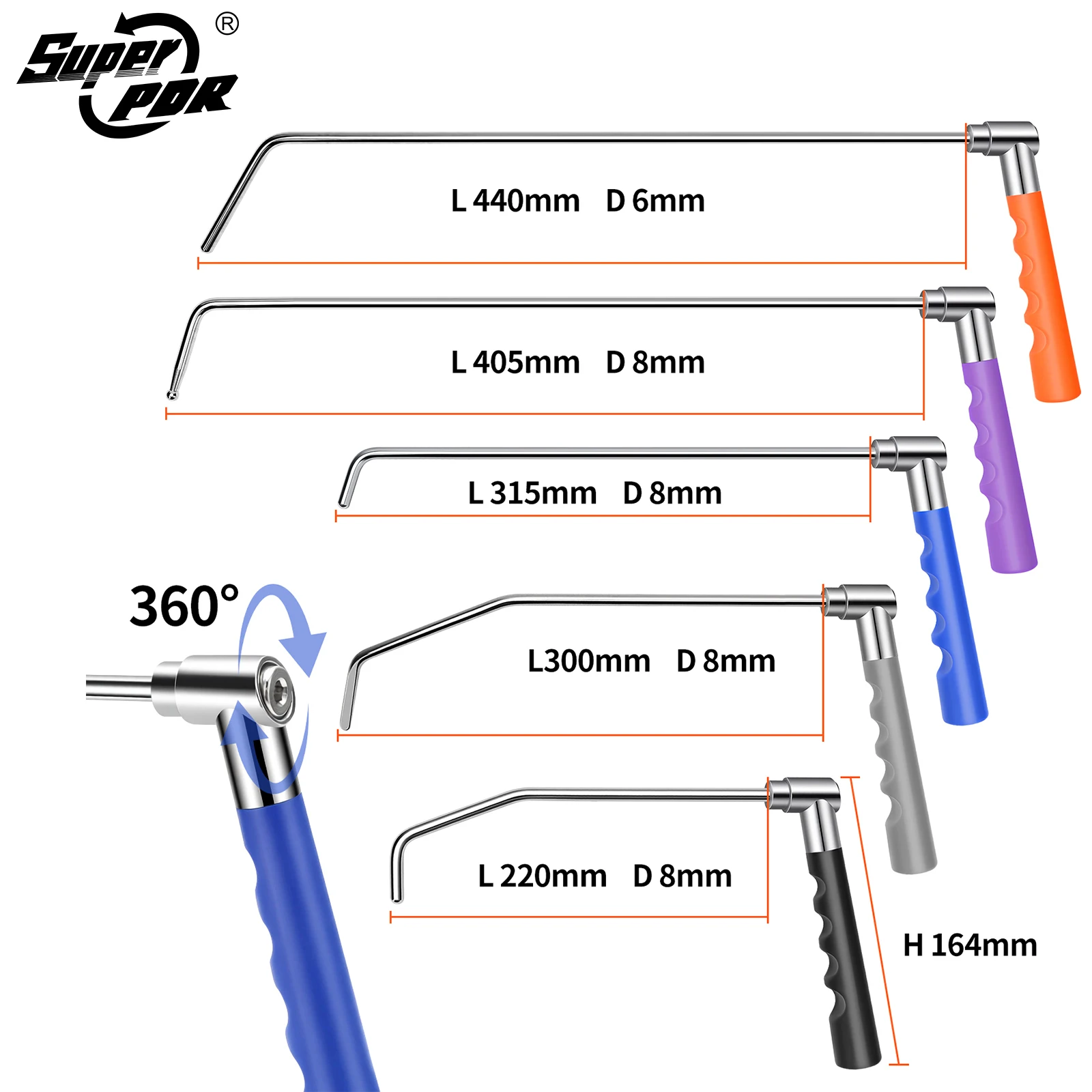 

Набор Инструментов Super PDR Для Удаления Вмятин Без Покраски, Вращающийся Ключ Для Ремонта Кузова Автомобиля