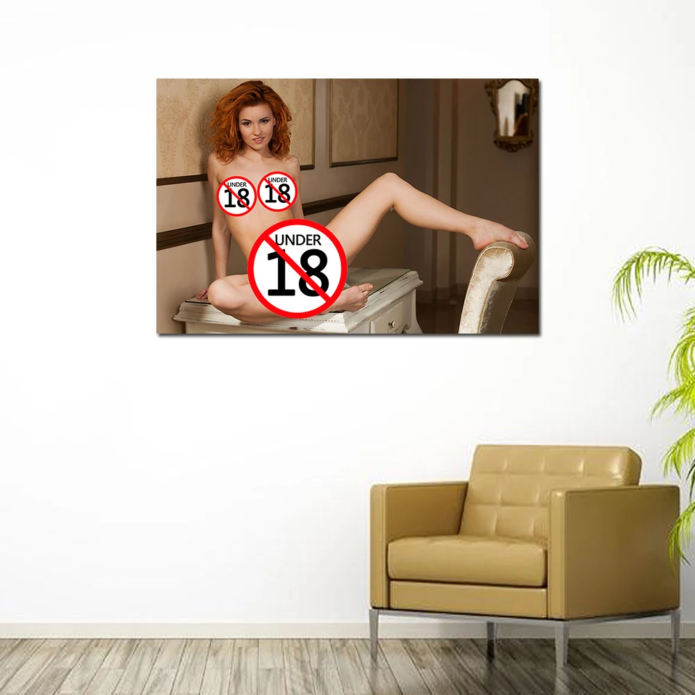 Цельная картина на холсте голая красная красота модель для взрослых HD фото