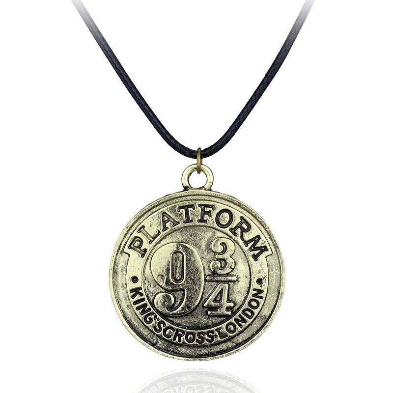 

Harry Potter Necklace Nine and Three-Quarters Necklaces Platform 9-3/4 Coin Pendant Neck Chains for Women Men Accessories