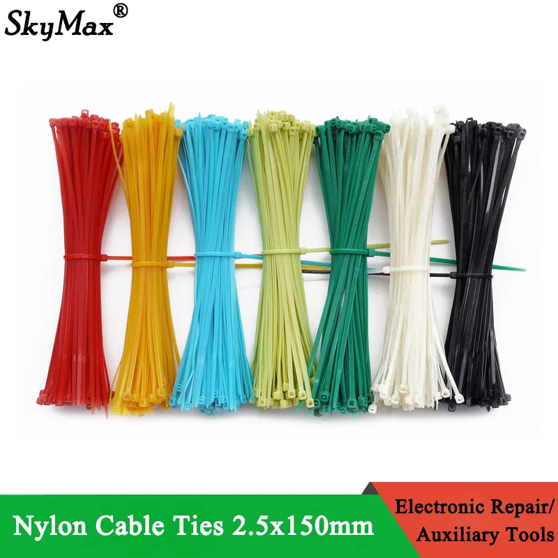 

100/200/500Pcs 3x150mm Self-Locking Nylon Cable Ties Plastic Zip Self Lock Tie Band Wire Binding Wrap Straps Fasten Organizer