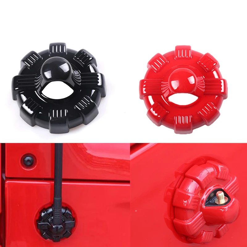 

Car Front Radio Antenna Base Decora Cover for Jeep Wrangler JK JL Gladiator JT 1997-2019 2020 2021 2022 Auto Replacement Parts