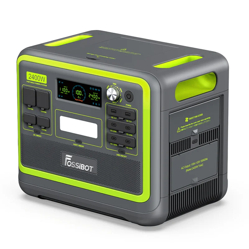 

FOSSiBOT F2400 Portable Power Station, 2048Wh/640000mAh LiFePO4 Battery, 2400W(4600W Peak) Solar Generator, 16 Output Ports