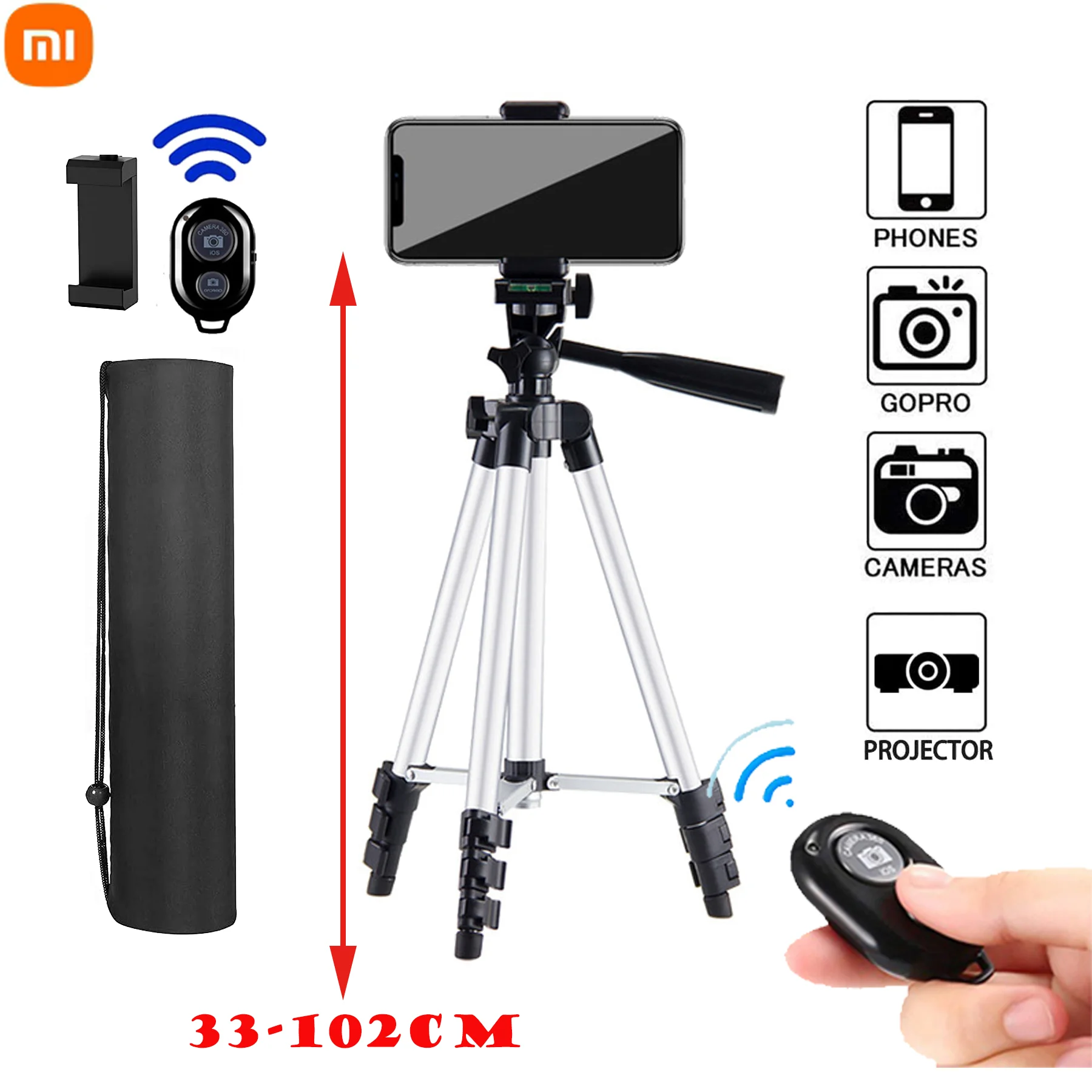 

Гибкий штатив Xiaomi DSLR, выдвижная дорожная легкая подставка с дистанционным управлением для мобильного телефона, крепления камеры, Gopro Live