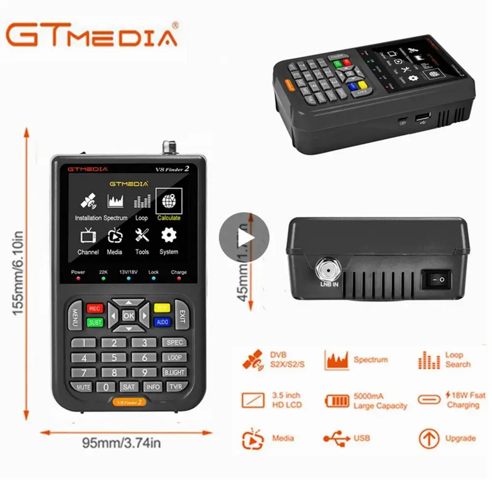 

Спутниковый дальномер V8 Finder2, 2,4 ГГц, 1080p Hd, совместим с Youtube