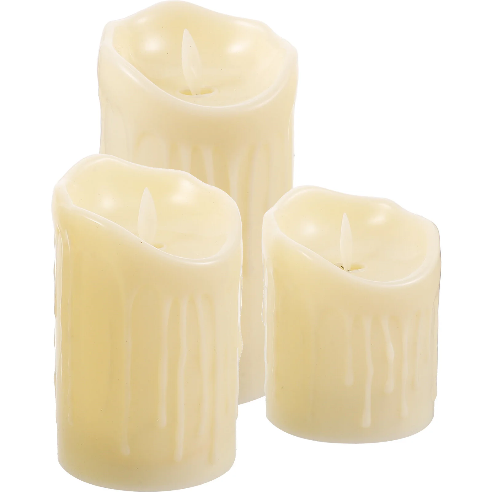 

Three Piece Suit Decorative Light Wedding Candles Party Flameless Operated Electric