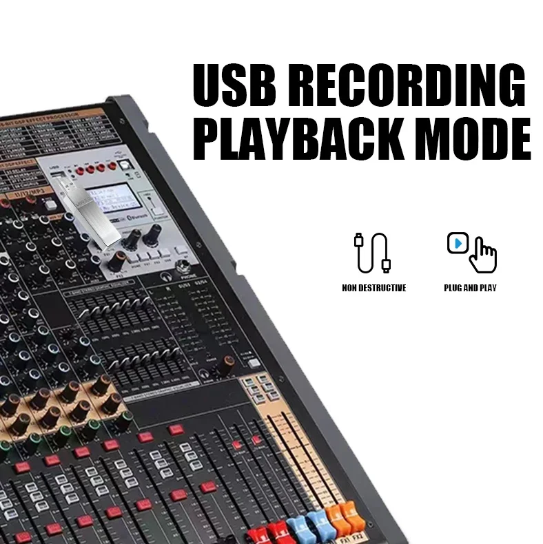 TFB-12 Новая модель 12-канальный аудиомикшер с главным выходом эффект звукового