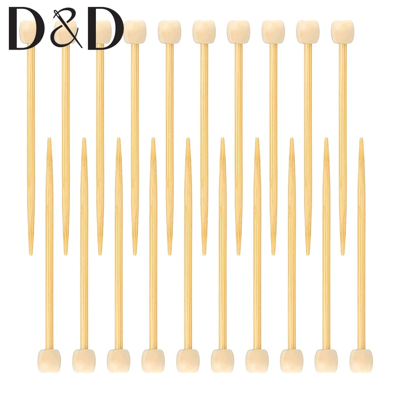 

20Pcs Bamboo Marking Pins Smooth Single Pointed Knitting Needles 2.75 Inch Weaving Marking Needles Crochet Tools for DIY Crafts