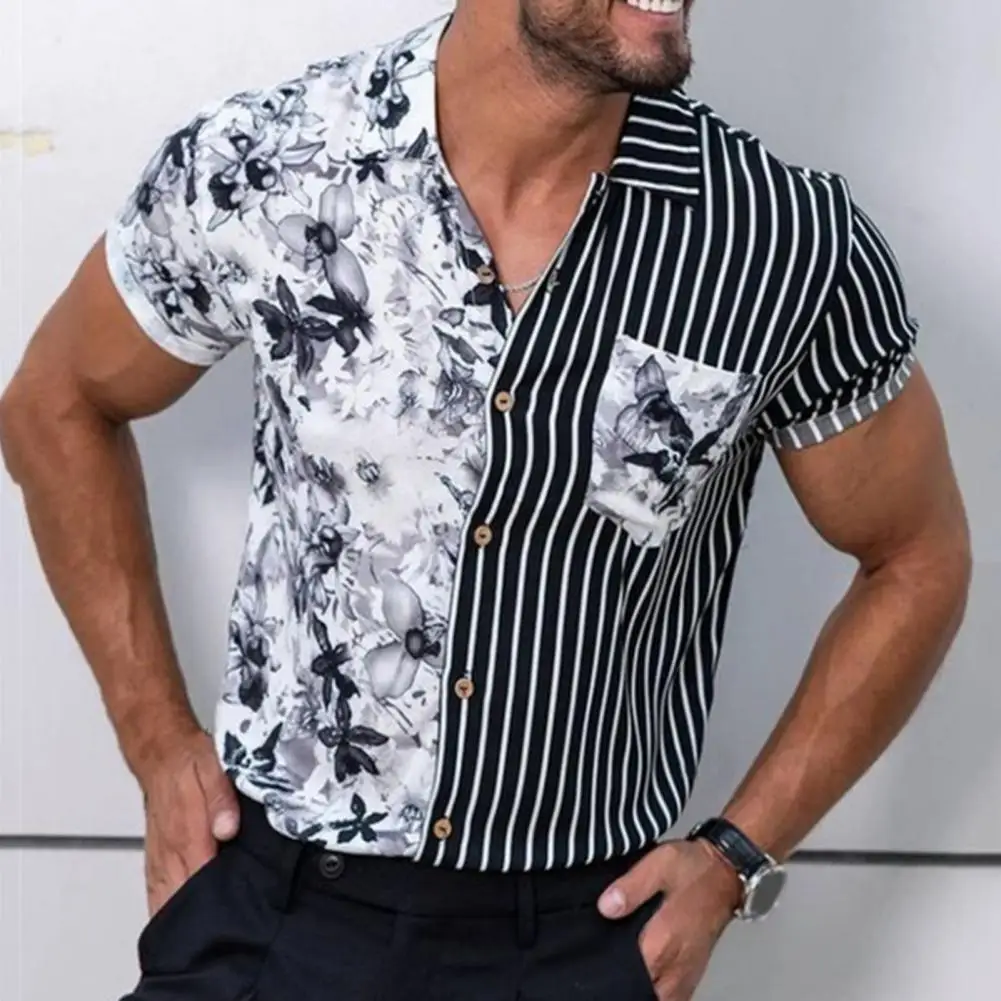 

Pattern Fabulous Leisure Summer Shirt Colorful Shirt Buttons for Club