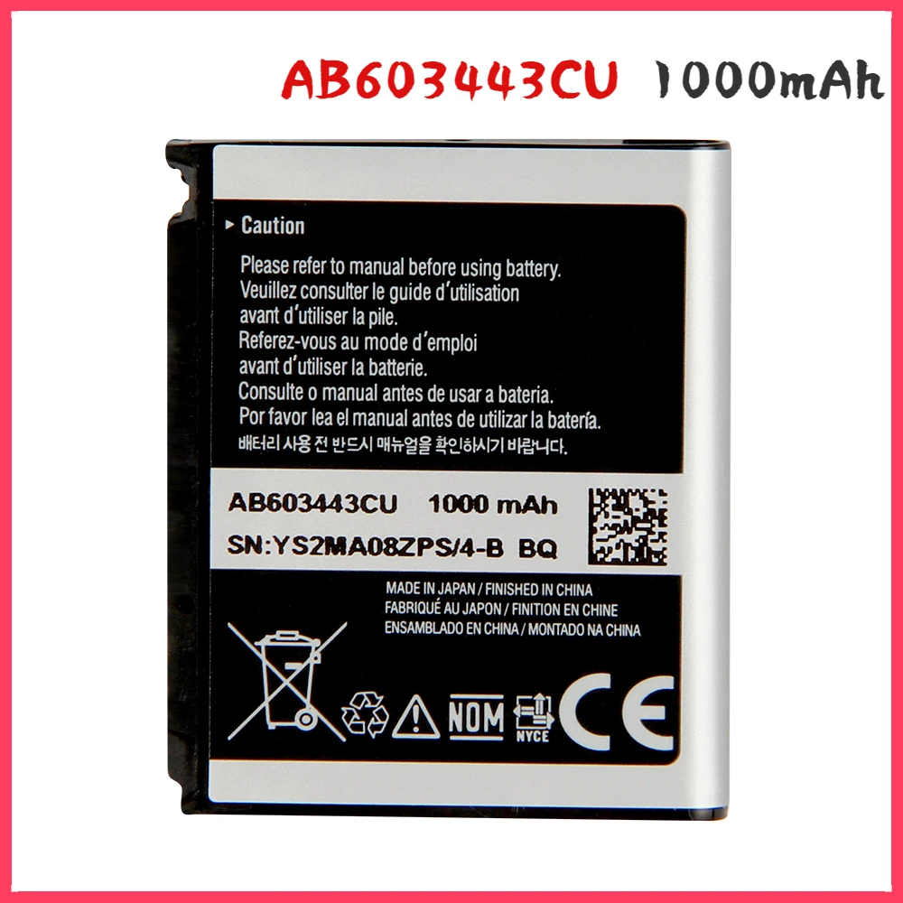 

New Phone Battery AB603443CU AB603443CC AB603443CE For Samsung S5230C F488E G808E L870 W159 S7520U GT-S5233 G800 S5230 F539