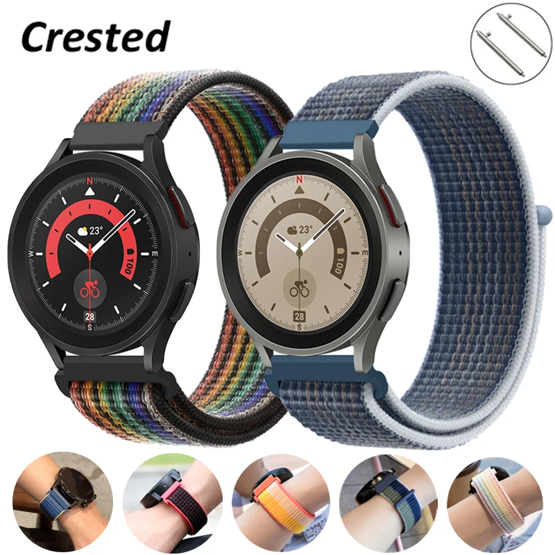 20mm 22mm Nylon Band for Samsung Galaxy watch 4 Classic/Active 2 40mm/44mm/3 41mm 45mm/Gear s3 frontier bracelet watchband strap