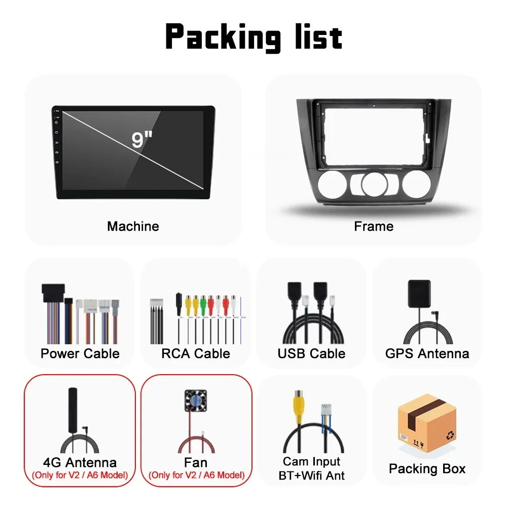 Для BMW 1 серии E81 E82 E87 E88 2004 2005 2006 2007 2008 2009 2010 2011 2012 Android Car Radio Multimedia Video Player GPS Navigation Carplay