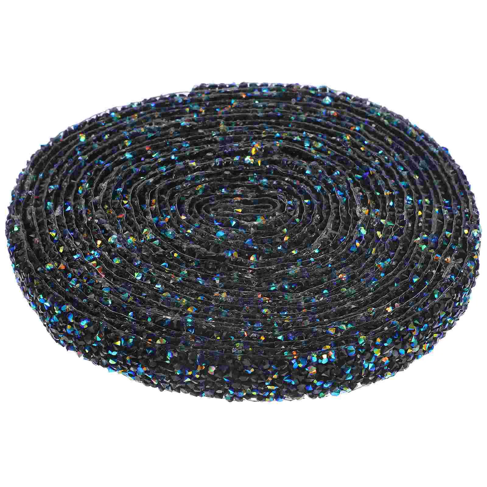 

1 Roll Decorative Adhesive Rhinestone Ribbon Diamond Webbing Adhesive Rhinestone Strip