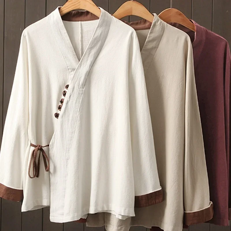 Традиционная китайская одежда белый топ-Ципао женская 2020 костюм Тан блузка