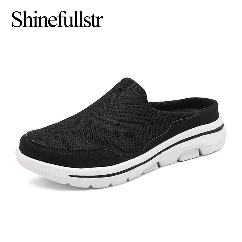 House Home Slipers Half Shoes Unisex Breathable Soft Light B