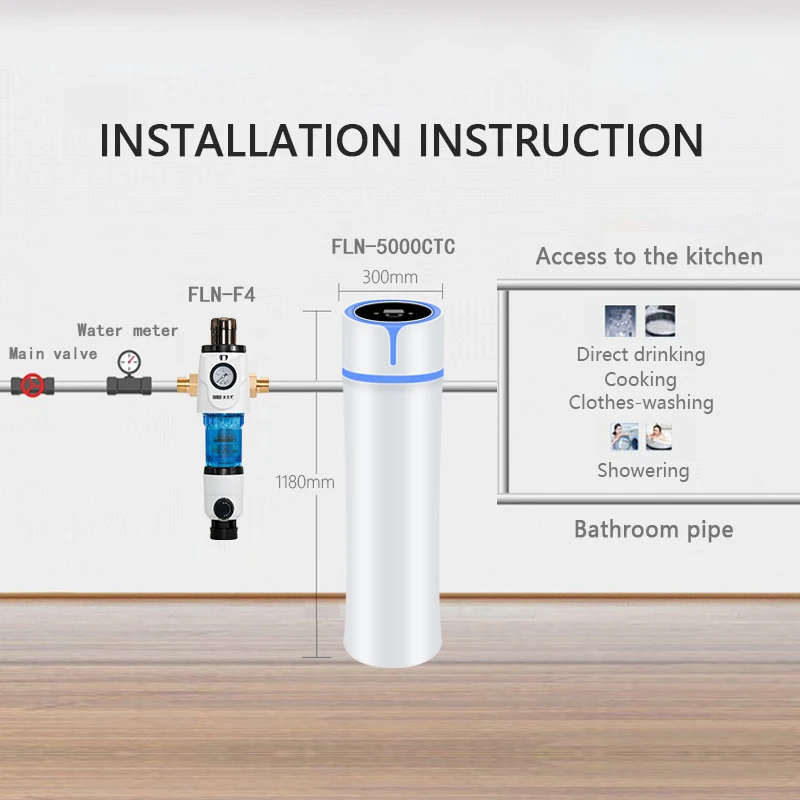 Смягчительная бытовая вода Попереднее очищение питьевой воды Домашний