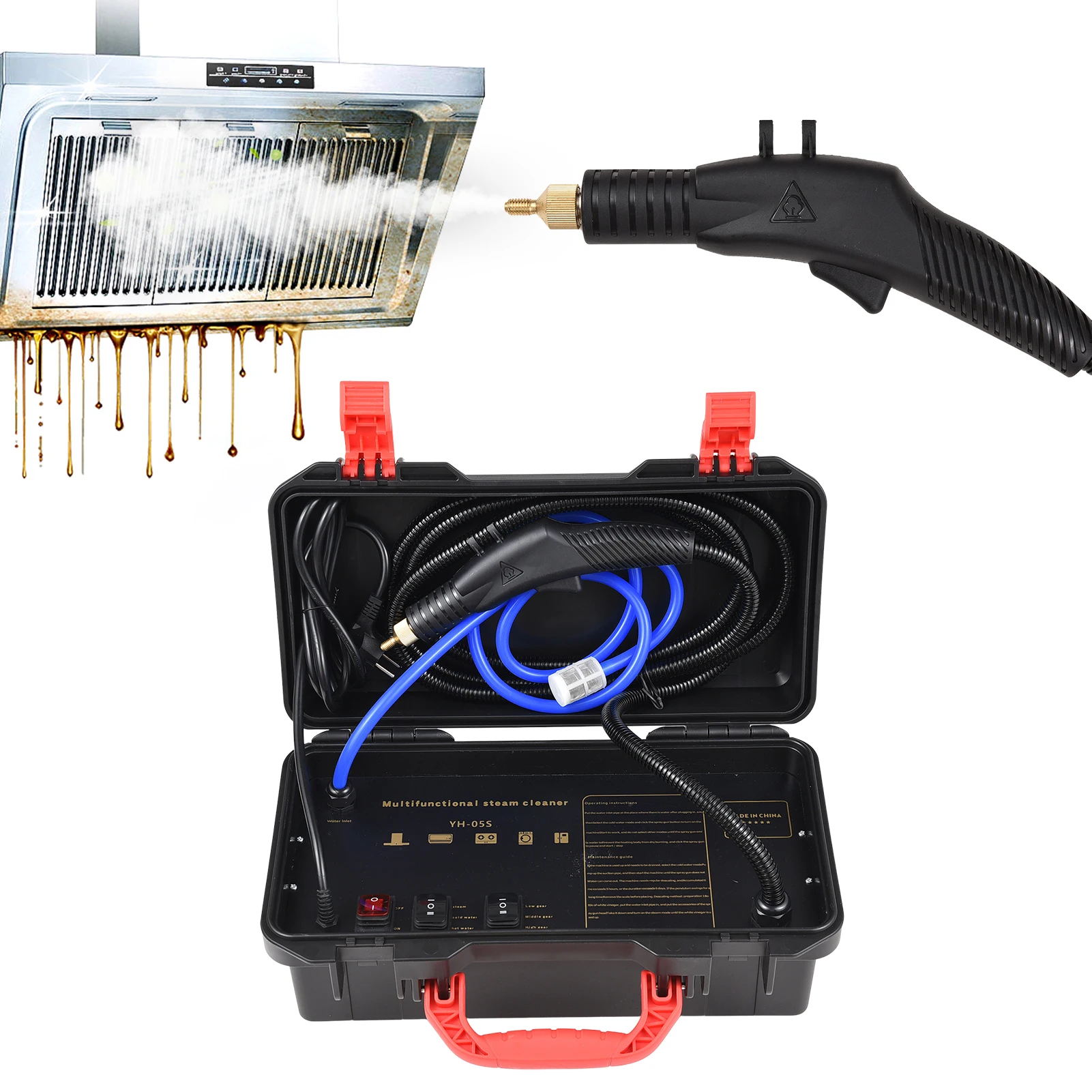 

1800 Вт пароочиститель для дома, кондиционирование, очистка, Паровая мойка высокого давления, портативная Паровая машина для кухни, пола, автомобиля