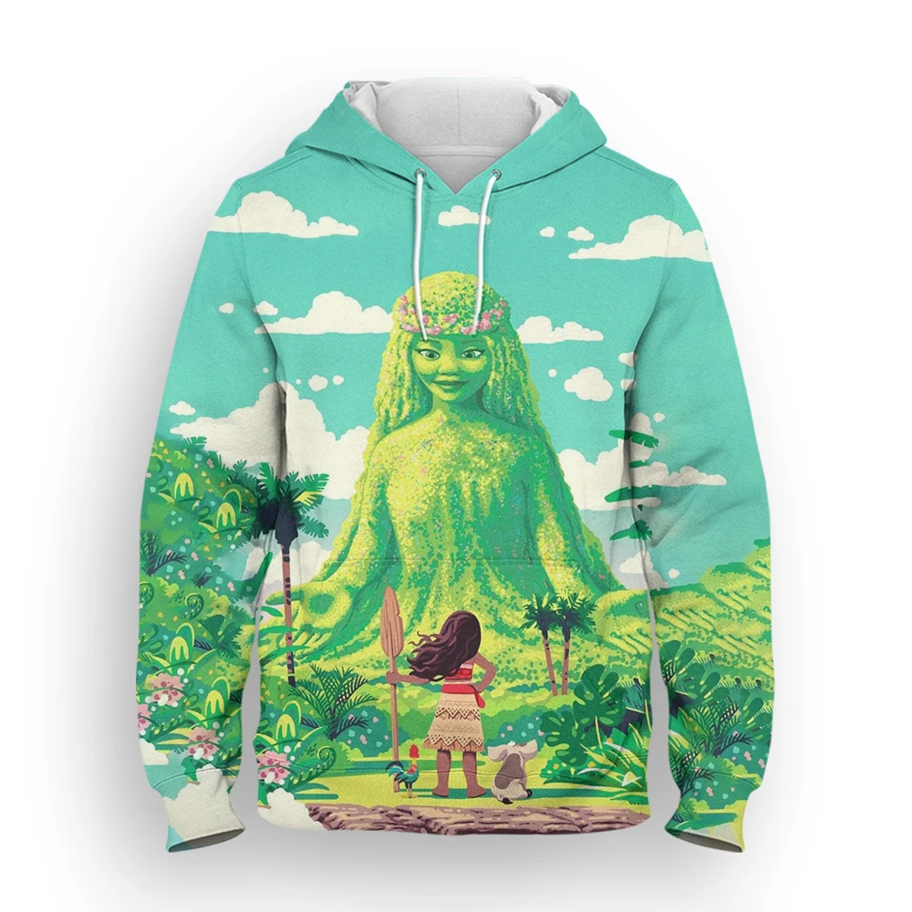 

Disney Moana 3D Printing Men's Hoodie Spring Autumn Cartoon Anime Sweatshirt Harajuku Style Men's Fashion Top