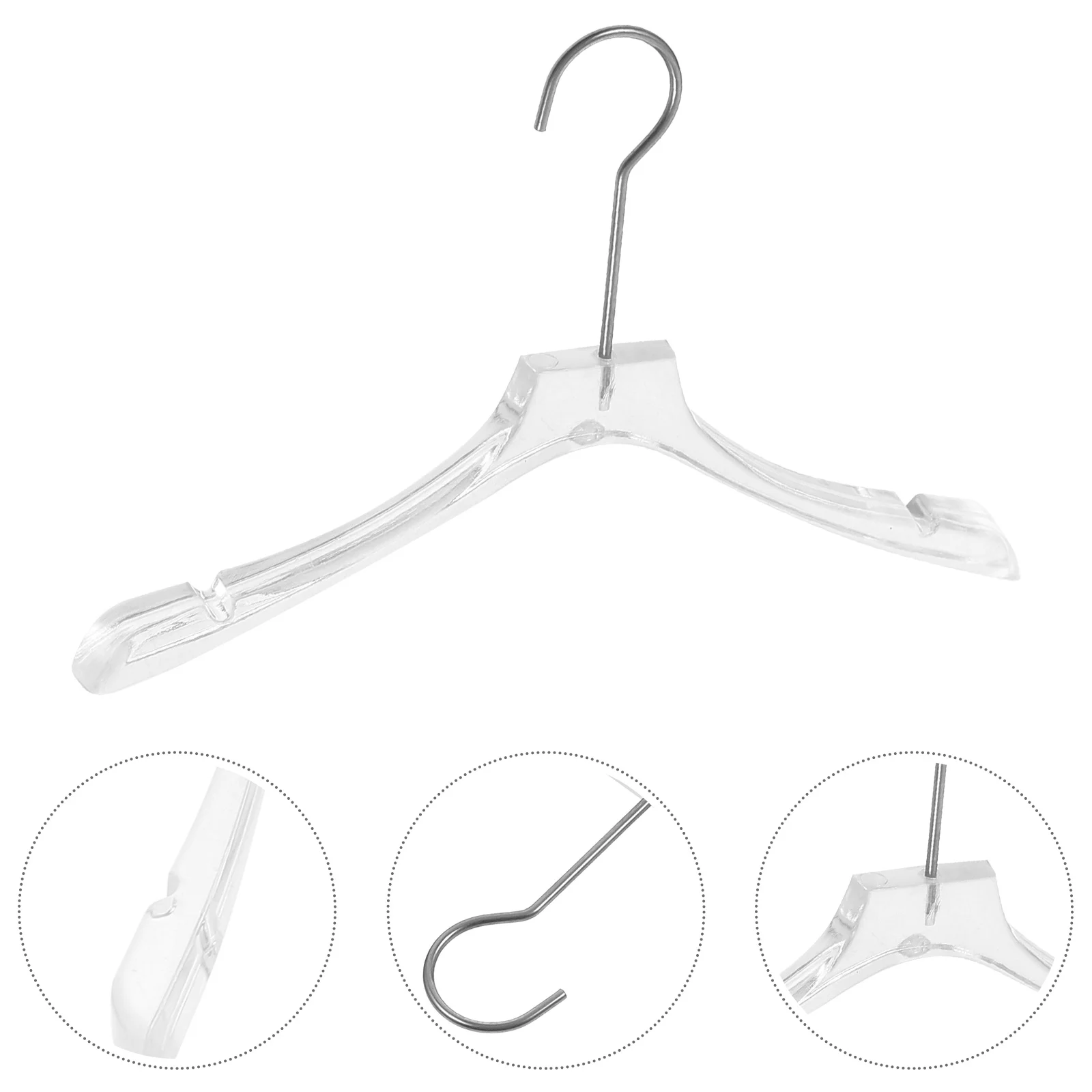 

5 Pcs Mini Hanger Accessories Clothes Hangers Dress House Miniature Wardrobe Plastic Closet