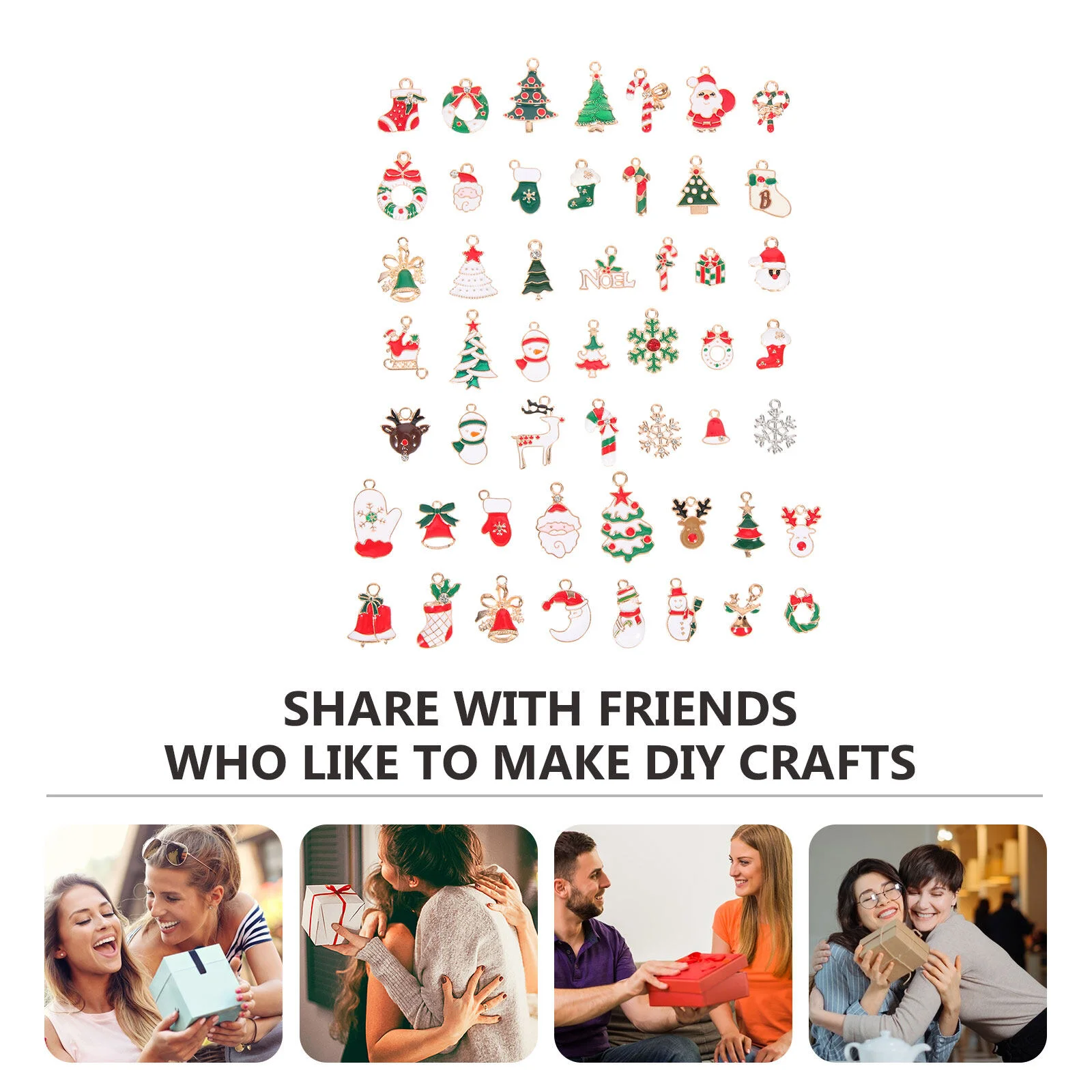 Stockings Xmas Charms Alloy Christmas Pendants Hand Jewelry Earrings DIY Bracelet Necklaces