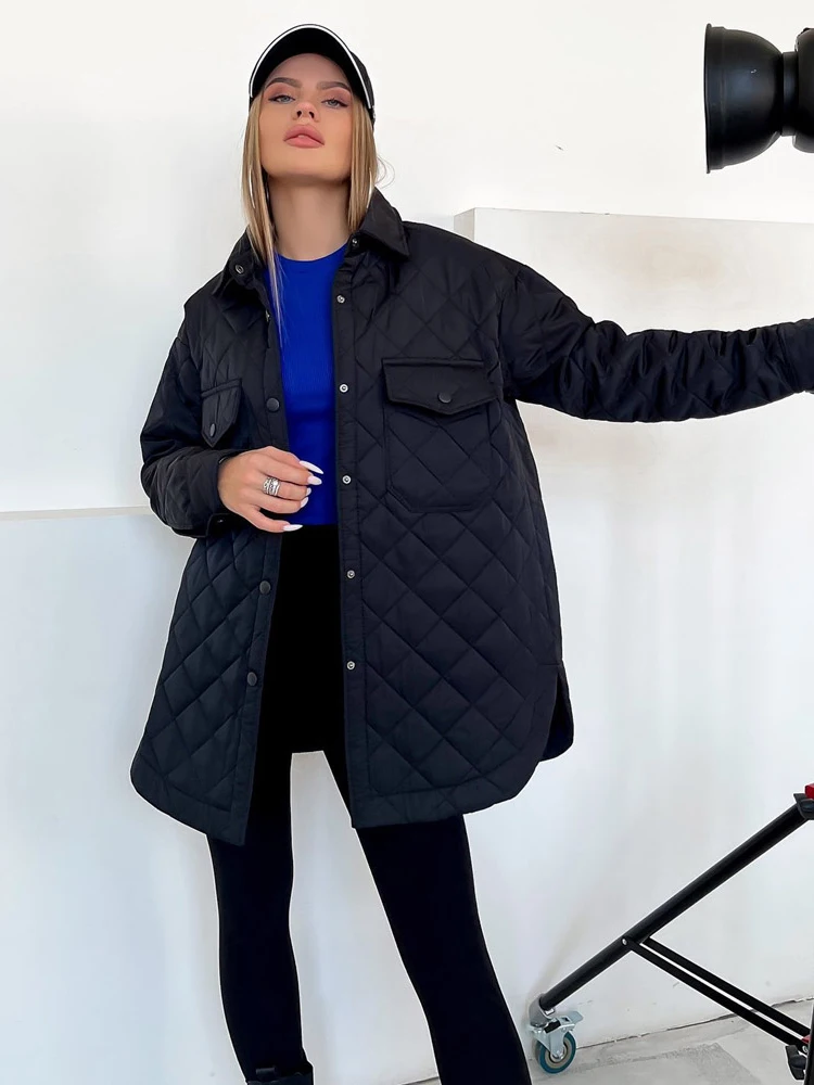 Cryptographic Autumn Winter Parkas Long Sleeve Quilted Coats and Jackets for Women Warm Belt Trench Coats Down Jackets Clothes