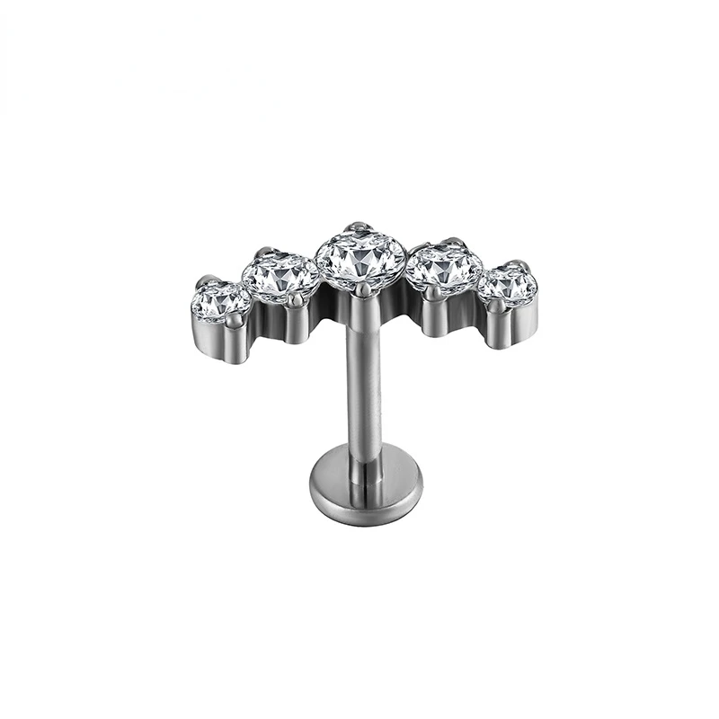 ARVIN 1PC G23 TItanium Cartilage Tragus Earrings Helix Conch Daith Piercing Internally Thread Body Fashion Jewelry For Women