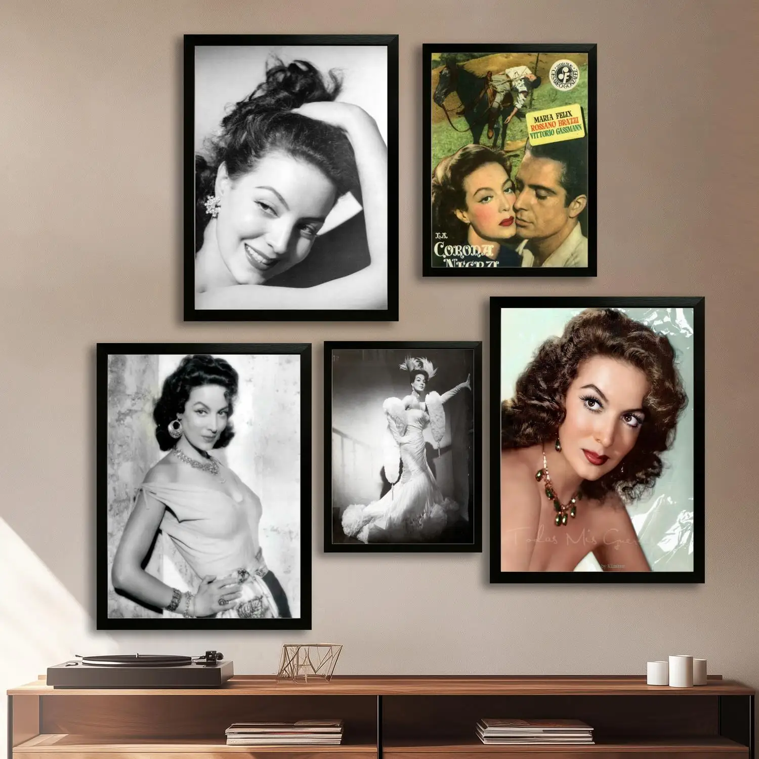 Фото Плакат на холсте Maria Felix, настенное искусство, печать с изображением, современная семья, декор для спальни, постеры, декоративная живопись №1